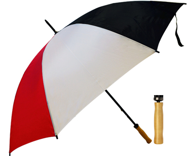 Budget Umbrella (Black-white-Red)